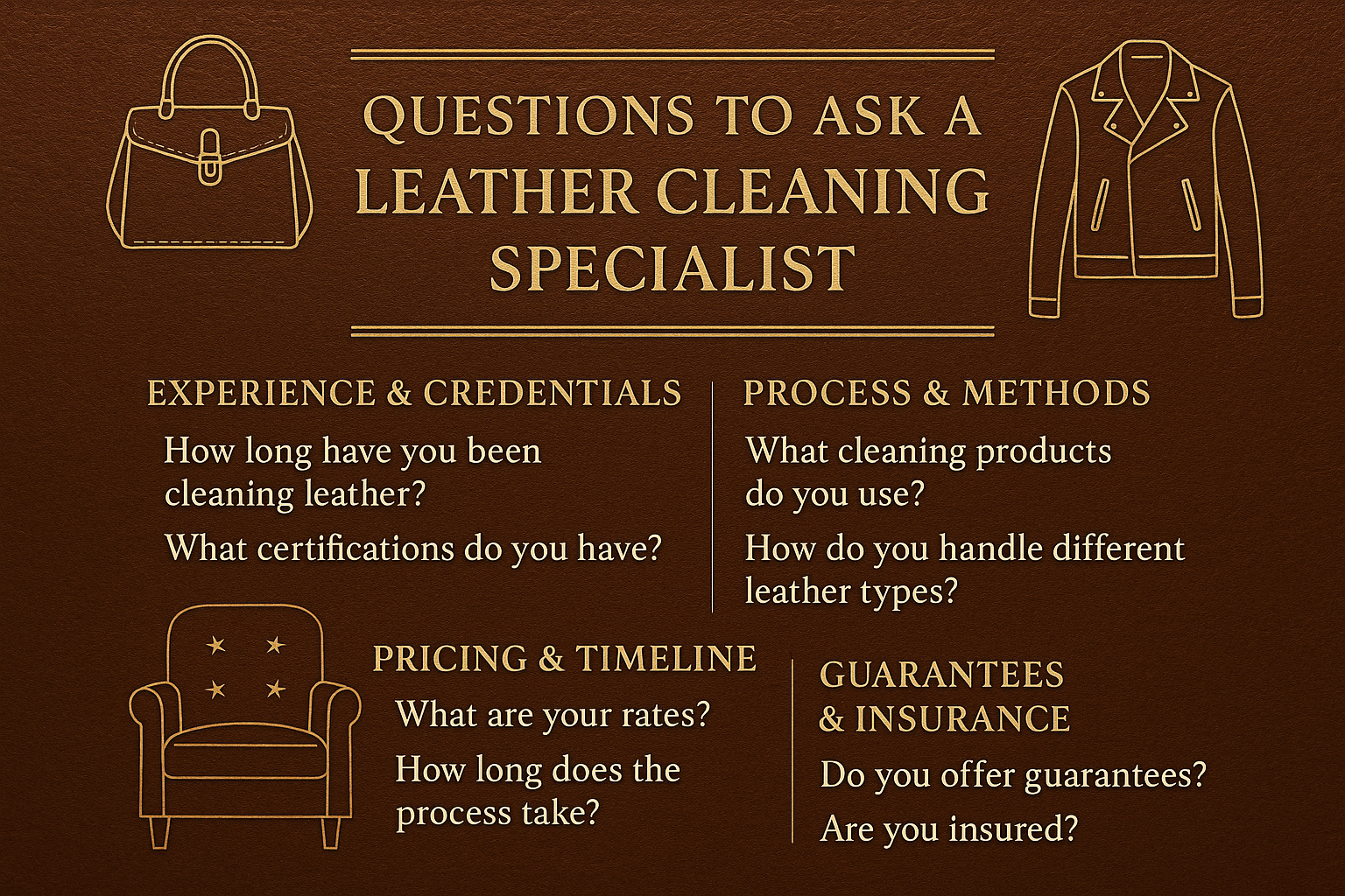 Questions to ask a leather cleaning specialist